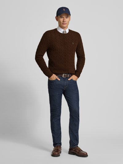 Polo Ralph Lauren Regular Fit Strickpullover aus Woll-Kaschmir-Mix Mittelbraun 1
