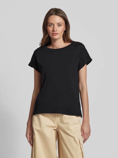 s.Oliver RED LABEL T-Shirt mit Häkelspitze und Rundhalsausschnitt Black 4