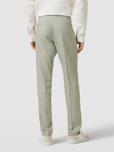 ATELIER TORINO Pantalon met linnen, model 'Cane' Lindegroen - 5
