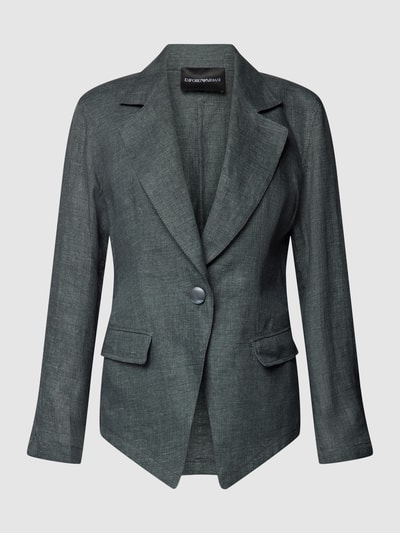 Emporio Armani Linnen blazer in gemêleerde look Donkergroen - 2