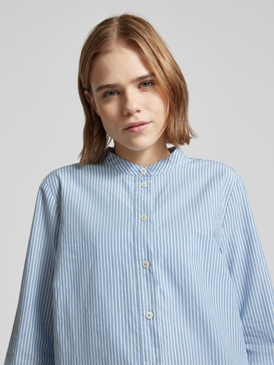 Marc O'Polo Denim Bluse mit Maokragen Hellblau 3