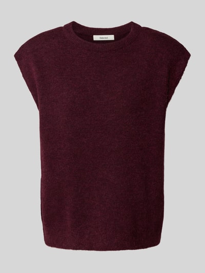 Selected Femme Relaxed Fit Pullunder aus Woll-Mix Modell 'LULU' Pflaume 2