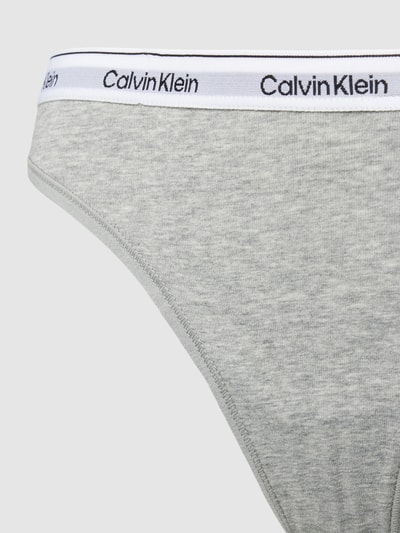 Calvin Klein Underwear String in effen design Lichtgrijs - 2
