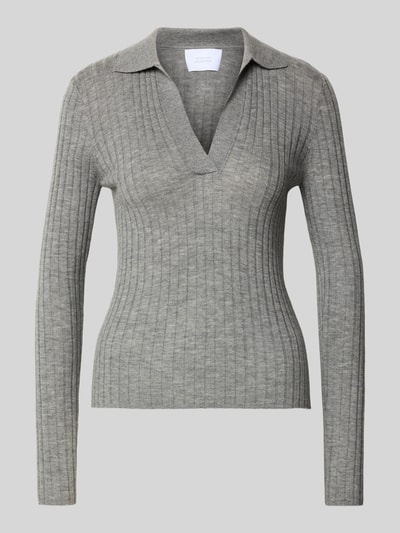 Style Icon Collection Ribgebreide pullover van wol  Middengrijs gemêleerd - 2
