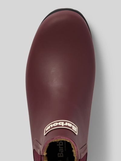 Barbour Rubberlaarzen met labeldetail model 'Kirkton Chelsea Welly' Bordeaux - 3