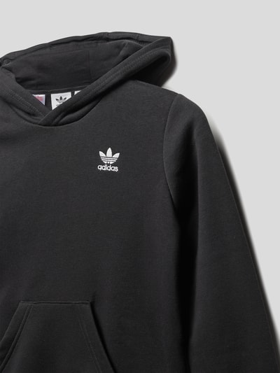 Black adidas hoodie small logo on sale