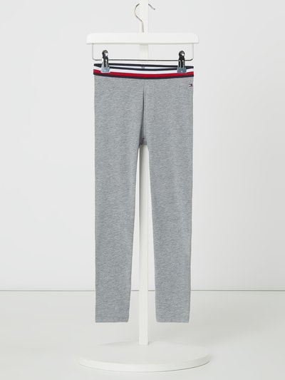 Tommy Hilfiger Kids Leggings mit Stretch-Anteil  Hellgrau Melange 1