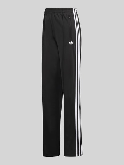 adidas Originals Spodnie dresowe o kroju loose fit z paskami w kontrastowym kolorze Czarny 2