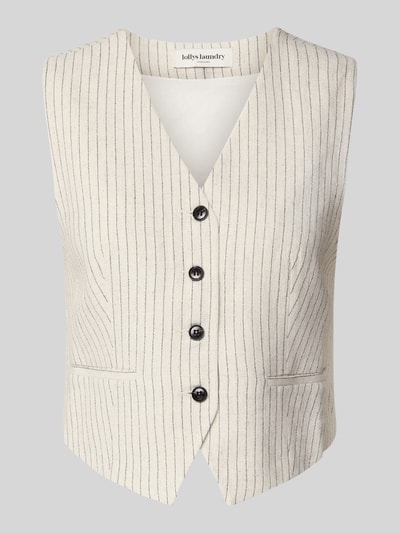 LOLLYS LAUNDRY Gilet met V-hals, model 'Torino' Ecru - 2