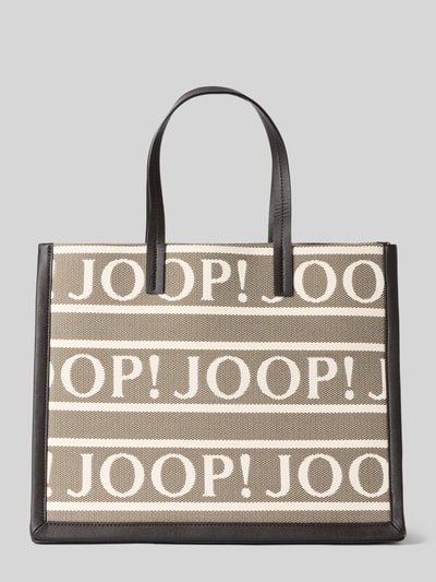 JOOP! Torba shopper z wyhaftowanym logo na całej powierzchni model ‘Aurelia’ Szarobrązowy 4
