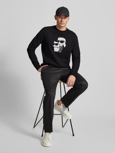 Karl Lagerfeld Sweatshirt mit Motiv-Print Black 1