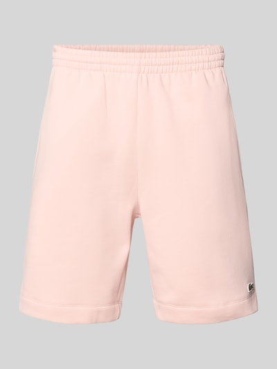 Produktfoto, Regular Fit Sweatshorts aus katoenmix van Lacoste in effen kleuren met labelpatch, elastische boord met verstelbare wijdte, zij-steekzakken en achterzak, sweatmateriaal