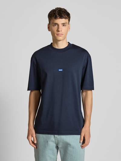 Hugo Blue Regular fit T-shirt van puur katoen Marineblauw - 4