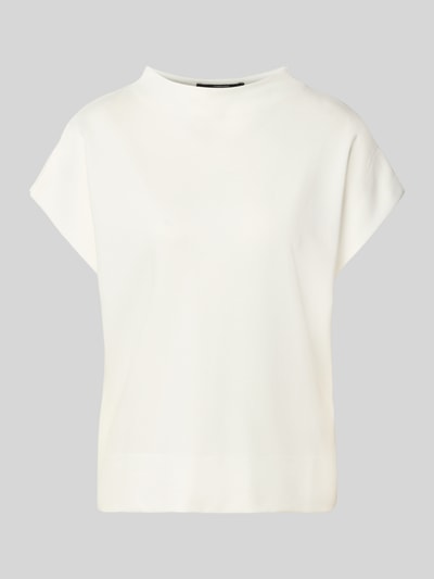 Produktfoto, T-Shirt aus Viskose-Mix Modell 'Ujolina' von someday in Offwhite mit Stehkragen und Kappärmeln, Regular Fit, glatte Textur.