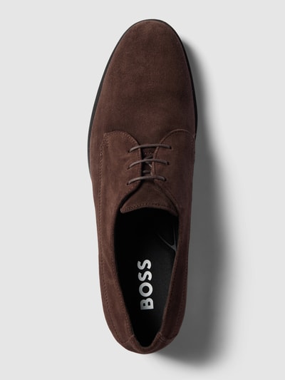 BOSS Derby schoenen met label in reliëf Donkerbruin - 3