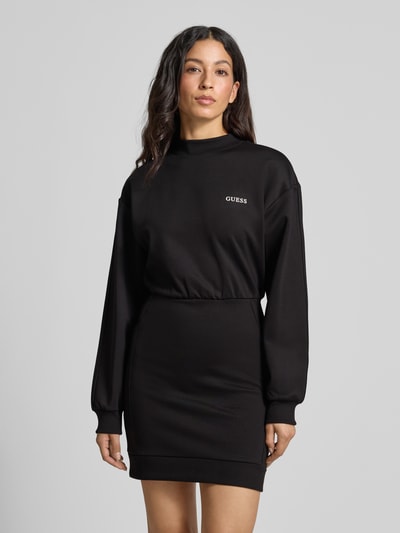 Guess Activewear Sweatkleid mit Label-Print Modell 'CARMEN' Black 4