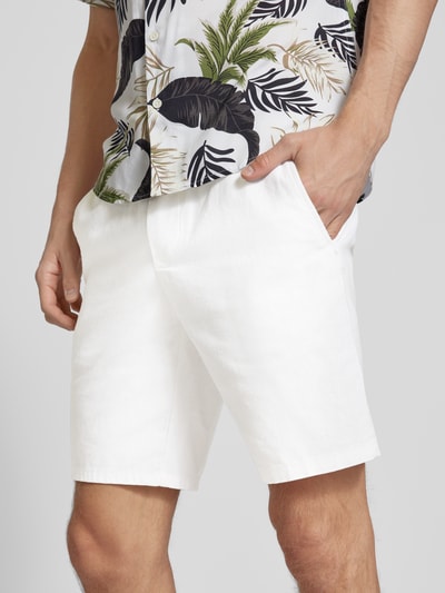 Only & Sons Shorts mit elastischem Bund Modell 'LINUS' Weiss 3