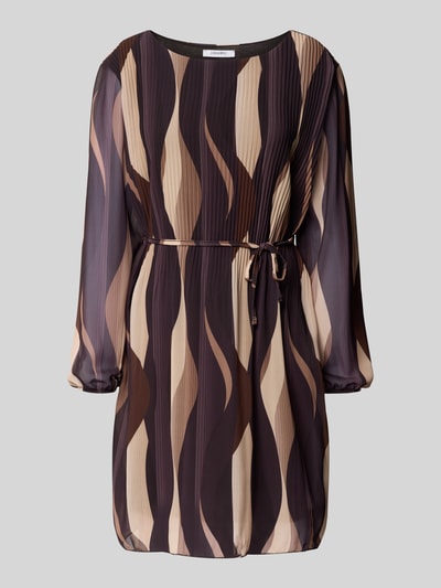 ZABAIONE Minikleid mit Bindegürtel Modell 'Sa44raa' Mittelbraun 2