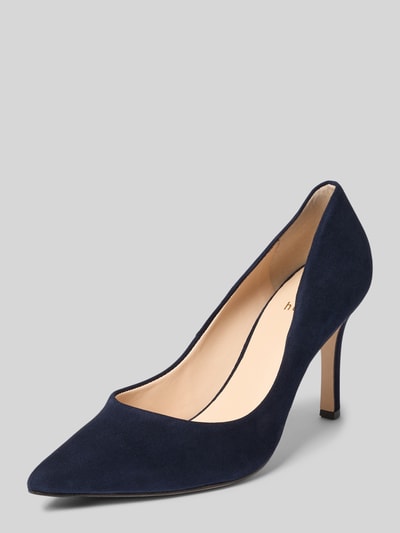 Productfoto, pumps uit echt leer Model 'Penny' van Högl in donkerblauw met naaldhak, hakhoogte maat 40: 9 cm, schachthoogte: 7 cm, schachtbreedte: 20 cm