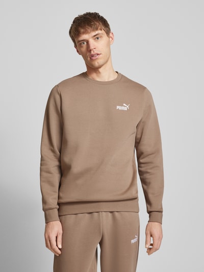 PUMA PERFORMANCE Sweatshirt mit Label-Stitching Taupe 4