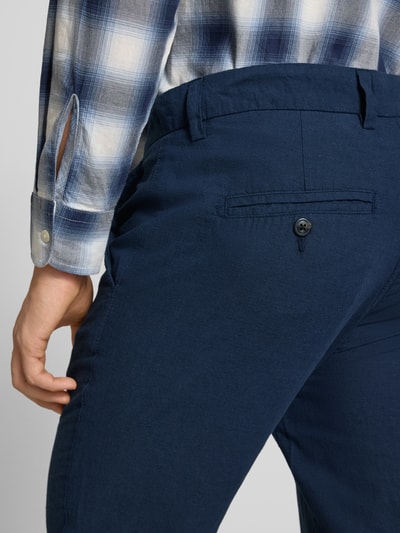 JACK & JONES tapered fit broek met steekzakken model 'STACE' Marineblauw - 3