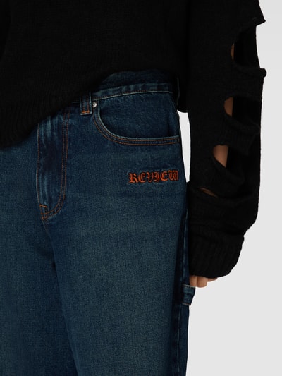 Review Baggy Jeans mit DRAGON FLAME Patches Blau 3