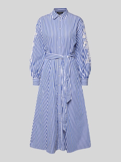 Lauren Ralph Lauren Tailliertes Blusenkleid aus reiner Baumwolle Modell 'LUVRETTE' Blau 2