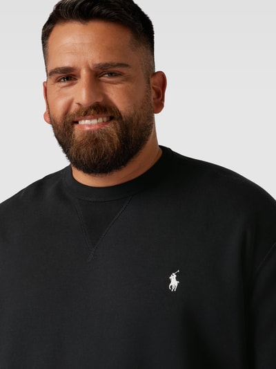Polo Ralph Lauren Big & Tall PLUS SIZE sweatshirt met logostitching Zwart - 3