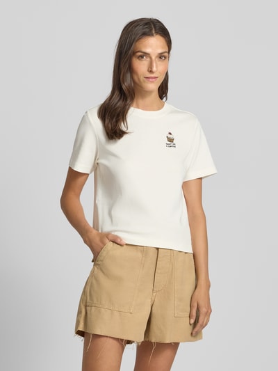 s.Oliver RED LABEL T-shirt o kroju regular fit z czystej bawełny Biały 4