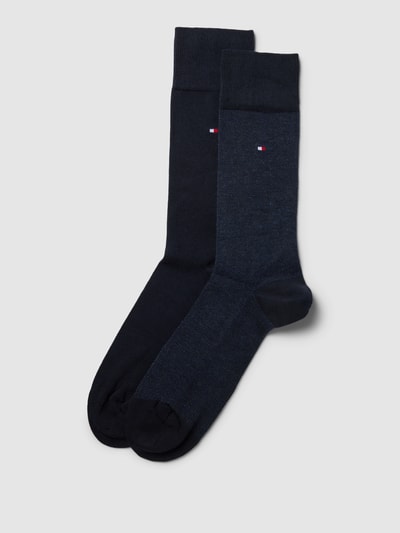 Tommy Hilfiger Socken mit Label-Details im 2er-Pack Modell 'Birdeye' Marine 1