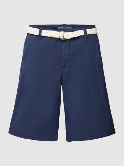 Esprit Bermuda met steekzakken opzij, model 'CHINO' Marineblauw - 2