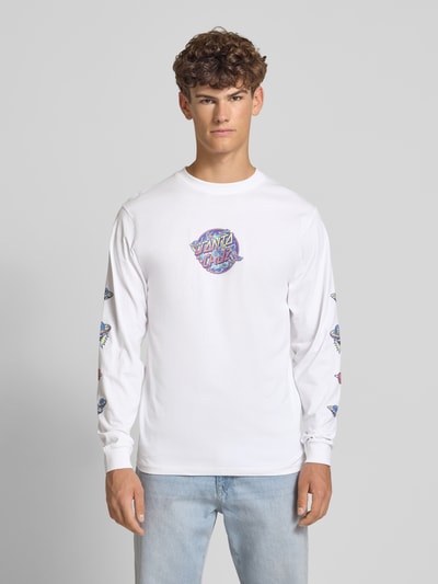 SANTA CRUZ Longsleeve mit Label-Print Modell 'WINKOWSKI' Weiss 4