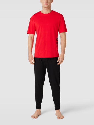 HUGO Relaxed fit T-shirt met labelprint Rood - 1