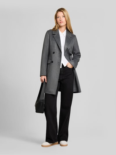Tom Tailor Denim płaszcz o kroju regular fit z kołnierzem z połami Ciemnoszary 1
