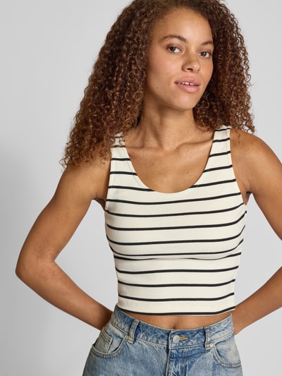 Only Slim Fit Tank Top in Rippoptik Modell 'NESSA' Weiss 3