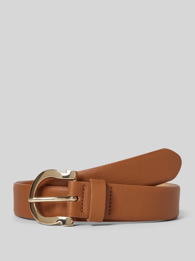 Weinmann Riem van leer met doornsluiting, model 'Seta' Cognac - 1