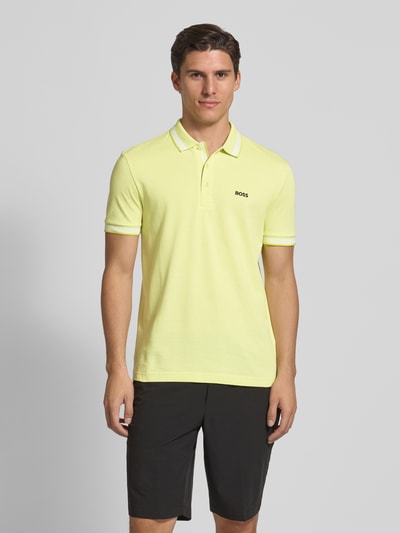 BOSS Green Koszulka polo o kroju Regular Fit z czystej bawełny Jasnozielony 4