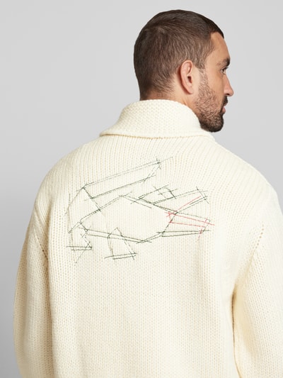 Lacoste Cardigan mit seitlichen Taschen Offwhite 3