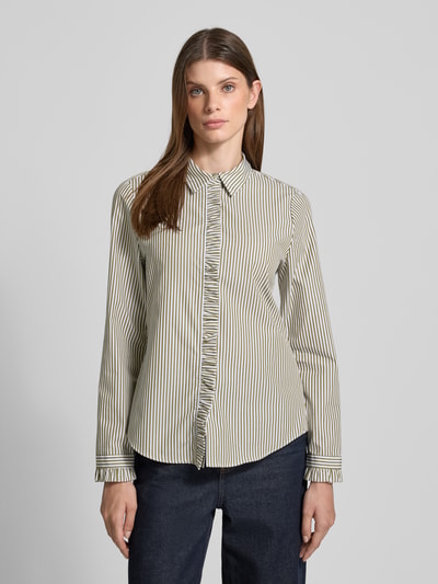 ETERNA Slim Fit Hemdbluse mit 3/4-Arm Gruen 4