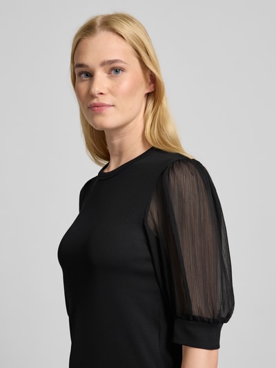 Luisa Cerano T-Shirt in Ripp-Optik mit Rundhalsausschnitt Black 3