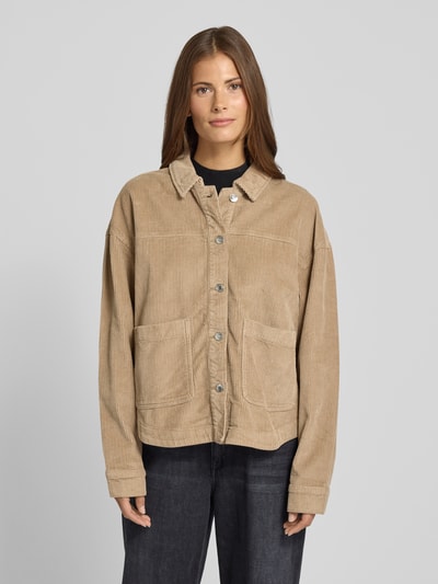 Vero Moda Loose fit overhemdjack van puur katoen, model 'JAMIE' Zand - 4