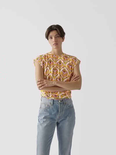 Paco Rabanne Bluse mit floralem Muster Gelb 4