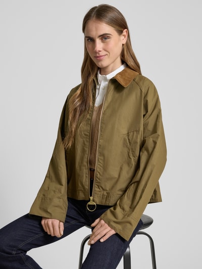 Barbour Jacke mit Leistentaschen Modell 'CATLIN' Oliv 3