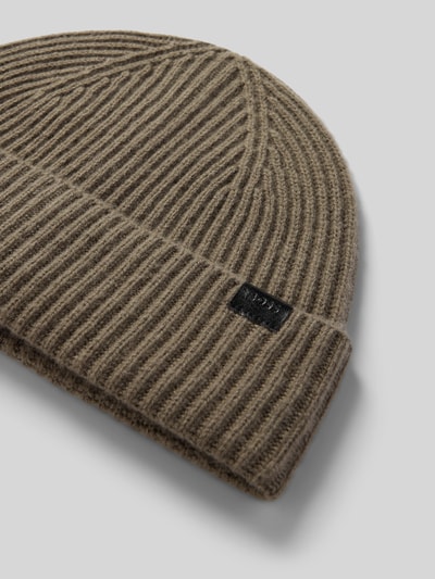 BOSS Czapka z mieszanki wełny i kaszmiru model ‘FILIPPO’ Khaki 2