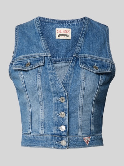 Guess Jeanstop mit durchgehender Knopfleiste Modell 'EVA' Jeansblau 2