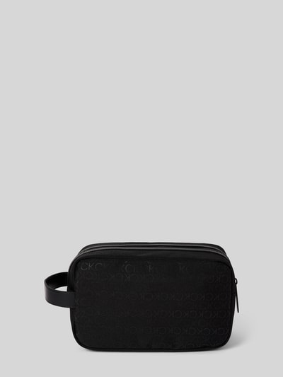 CK Calvin Klein Kulturtasche mit Label-Patch Modell 'REMOTE' Black 4