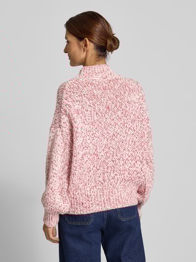 Rich & Royal Gebreide pullover met opstaande kraag Rood - 5