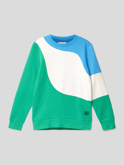 Tom Tailor Sweatshirt in Colour-Blocking-Design Gruen 1