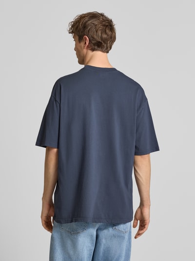 PEGADOR Oversized T-Shirt mit Logo-Stitching Dunkelblau 5