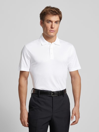 BOSS Slim fit poloshirt met korte knoopsluiting Wit - 4